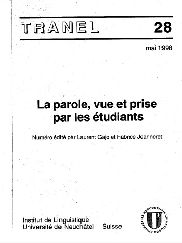 					Afficher No. 28 (1998): Travaux Neuchâtelois de Linguistique
				