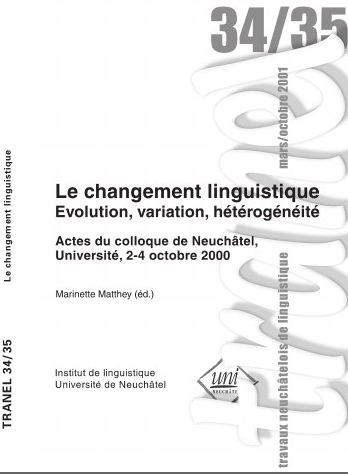 					Afficher No. 34-35 (2001): Travaux Neuchâtelois de Linguistique
				