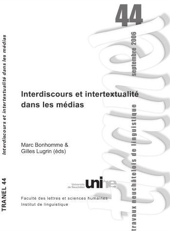 					Afficher No. 44 (2006): Travaux Neuchâtelois de Linguistique
				