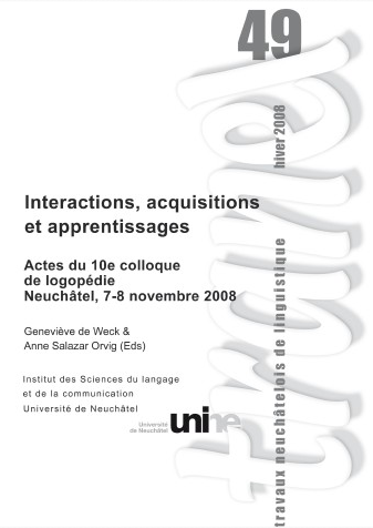 					Afficher No. 49 (2008): Travaux Neuchâtelois de Linguistique
				