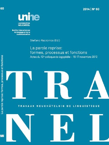 					Afficher No. 60 (2014): Travaux Neuchâtelois de Linguistique
				