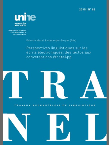 					Afficher No. 63 (2015): Travaux Neuchâtelois de Linguistique
				